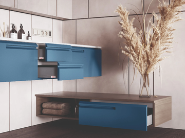 EMPHASIS - Sectional suspended bathroom wall cabinet by MOMA Design - view 2